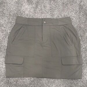 Athleta Light Gray Skirt with Button Detail